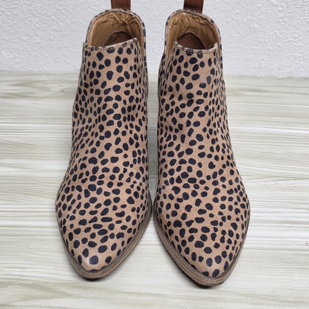 Nine West Leopard Ankle Boot with Chunky Heel Size 8.5 - Picture 3 of 8